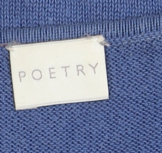 Poetry Women's Blue Knit Jumper Size 12