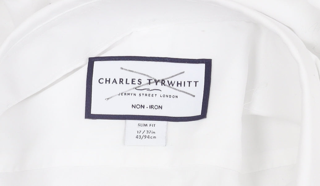 Charles Tyrwhitt Men's White Slim Fit Dress Shirt