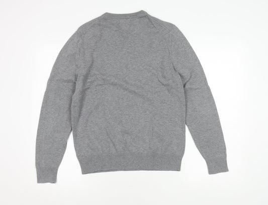 House of Fraser Men's Grey Cotton Pullover Jumper