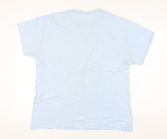 The Simpsons Men's XL Blue Simpsons Krusty Cartoon T-Shirt