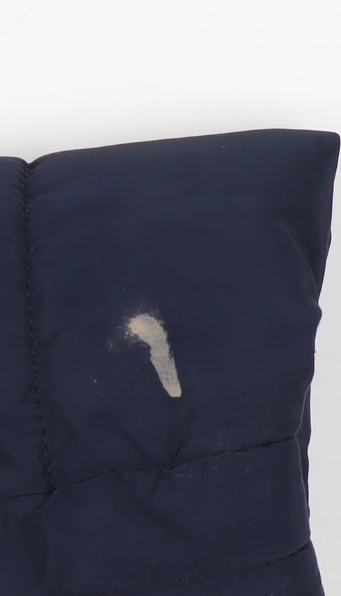 Joules Women's Blue Puffer Jacket Size 8 Casual Zip