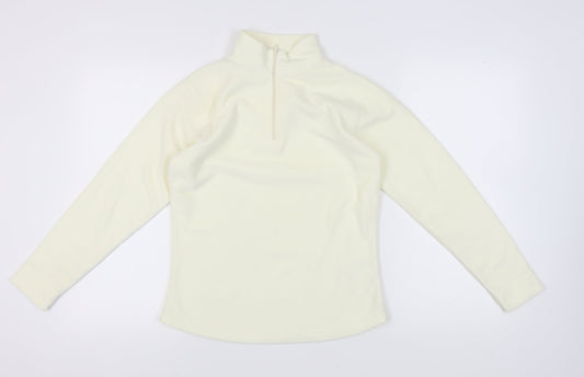 Peter Storm Women's Ivory Fleece Pullover Sweatshirt, Size 12