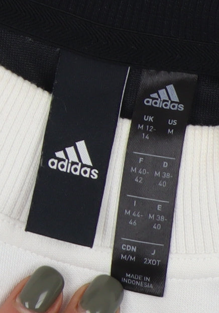 adidas Unisex White Black Pullover Sweatshirt M