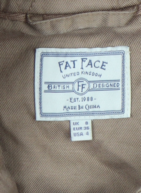 Fat Face Women's Beige Military Jacket Size 8