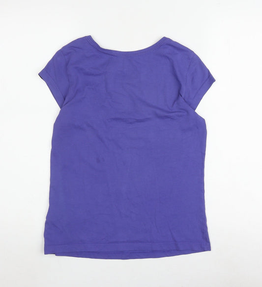 Adidas Women's Purple T-Shirt Size 10 Regular Crew Neck