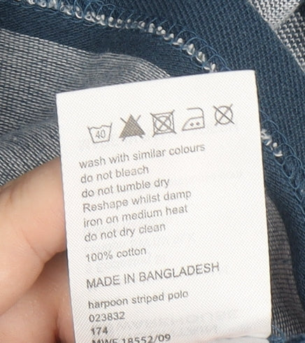 Mountain Warehouse Men's 2XL Blue Striped Polo Shirt