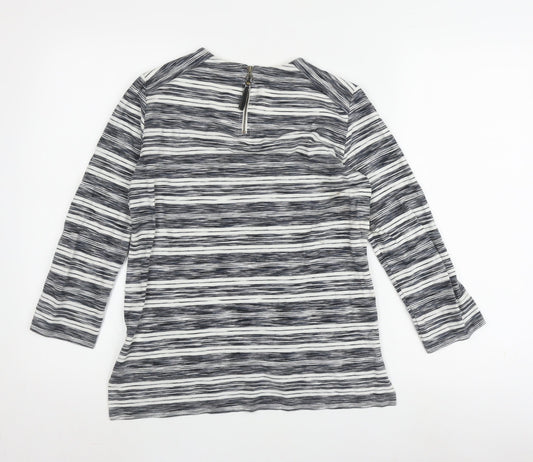 Hobbs Women's Striped T-Shirt, Black/White, Size S