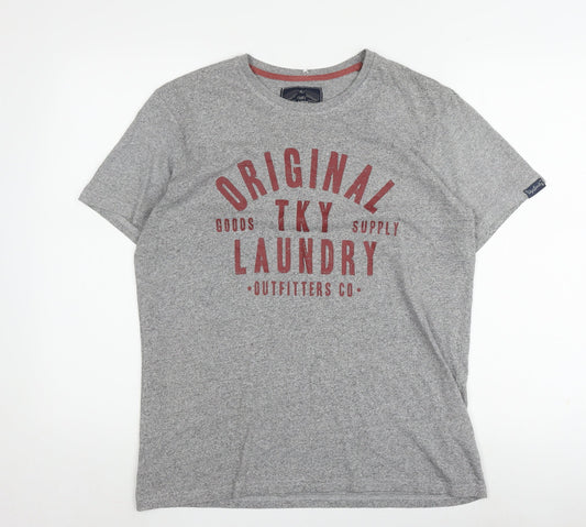 Tokyo Laundry Men's Grey T-Shirt, Size L