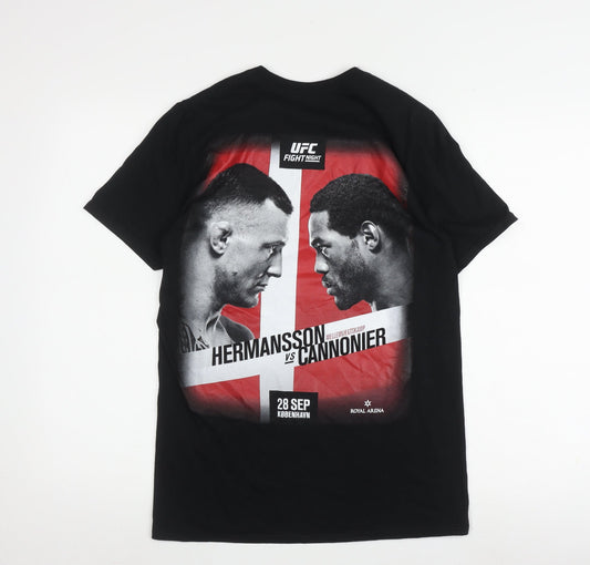 Mens UK Size S UFC Black Cotton T-Shirt