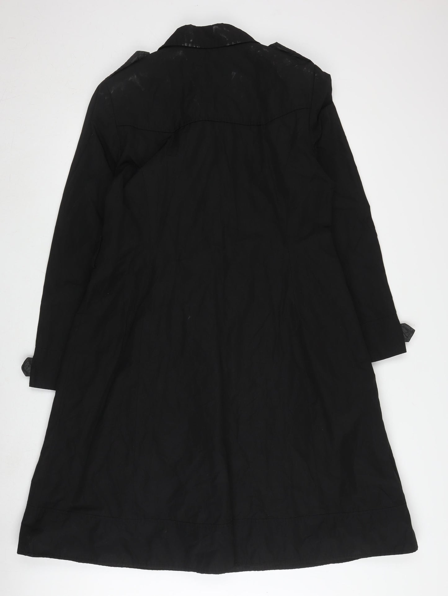 Laura Ashley Women's Black Trench Coat Size 14