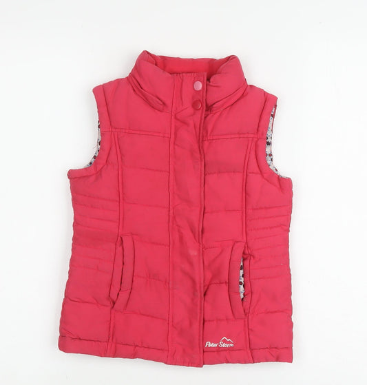 Peter Storm Girls Red Sleeveless Jacket 7-8 Years
