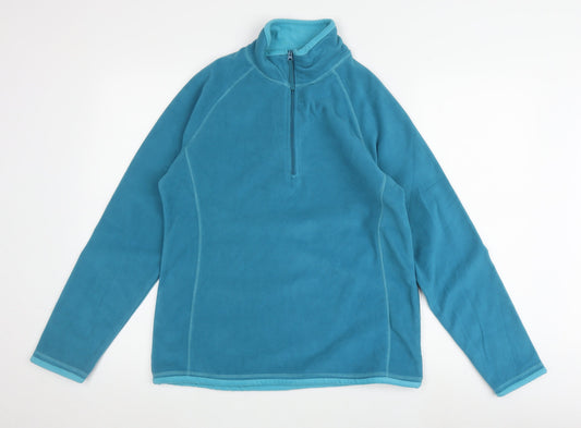 Mountain Warehouse Women Blue Fleece Pullover UK 14
