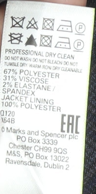 Marks and Spencer Men's Blue Plaid Blazer 36L