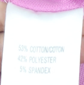 Brand and care label for Adidas Women's Pink Polo Shirt M Casual Stretch