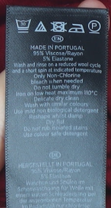 Hobbs Red Women's Roll Neck T-Shirt, Medium, Casual Wear