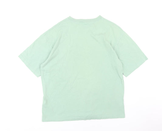 Champion Men's Green T-Shirt, Medium, Short Sleeve