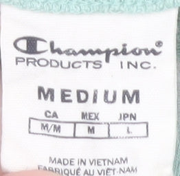 Champion Men's Green T-Shirt, Medium, Short Sleeve