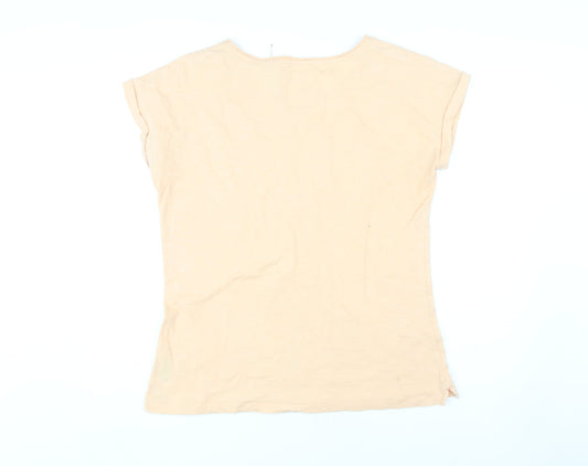 FatFace Women's Beige Cotton T-Shirt Size 10
