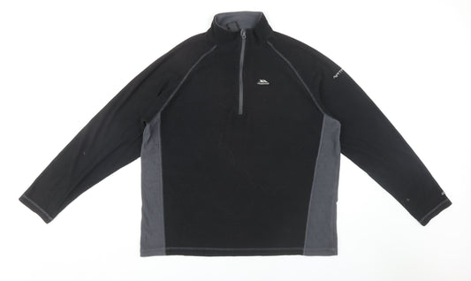 Trespass Men's XL Black 1/4 Zip Sweatshirt