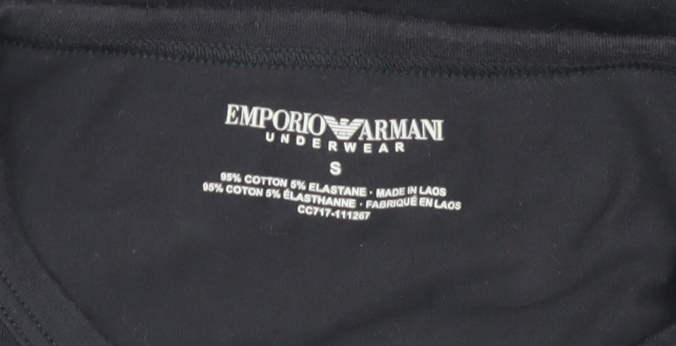 Emporio Armani Men's Black Crew Neck T-Shirt Size S