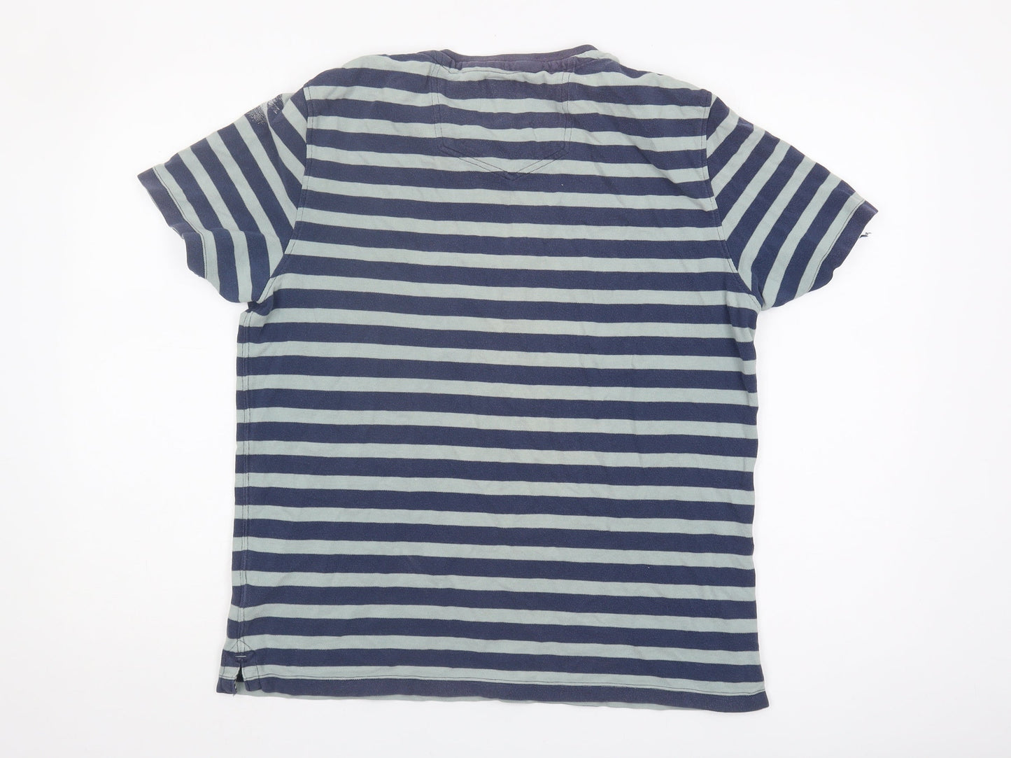 Fat Face Men's Blue Striped T-Shirt L