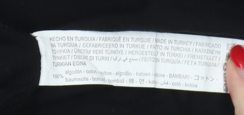 Stradivarius Women's Black Cotton Tank, Size 14