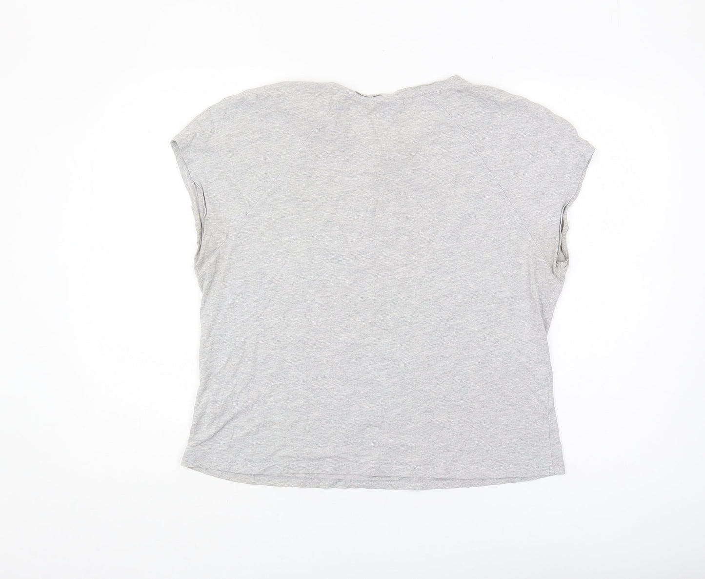 Oliver Bonas Women's Grey T-Shirt, Size 14, Graphic, Casual