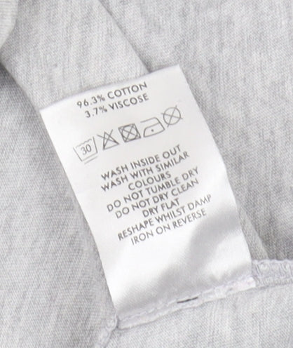 Oliver Bonas Women's Grey T-Shirt, Size 14, Graphic, Casual