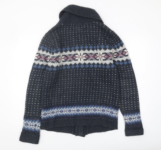 Hilfiger Denim Men's Blue Cable-Knit Cardigan, Size L