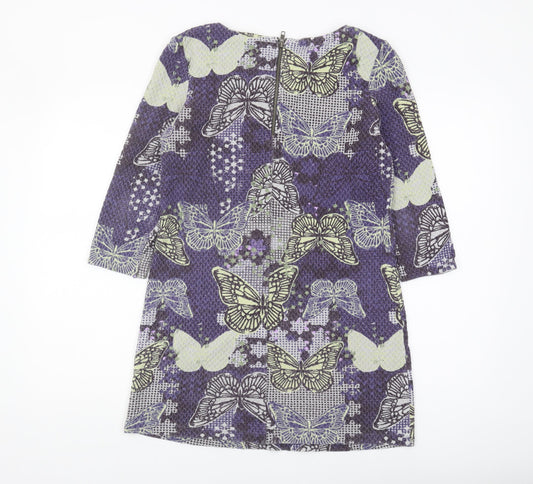 Womens UK Size 8 White Stuff Purple Cotton Blend Blouse
