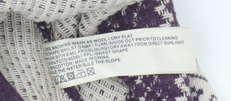 Fat Face Women's Purple Fair Isle Jumper