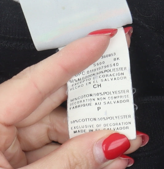 Champion Men's Black Graphic Print Pullover Sweatshirt, Size S