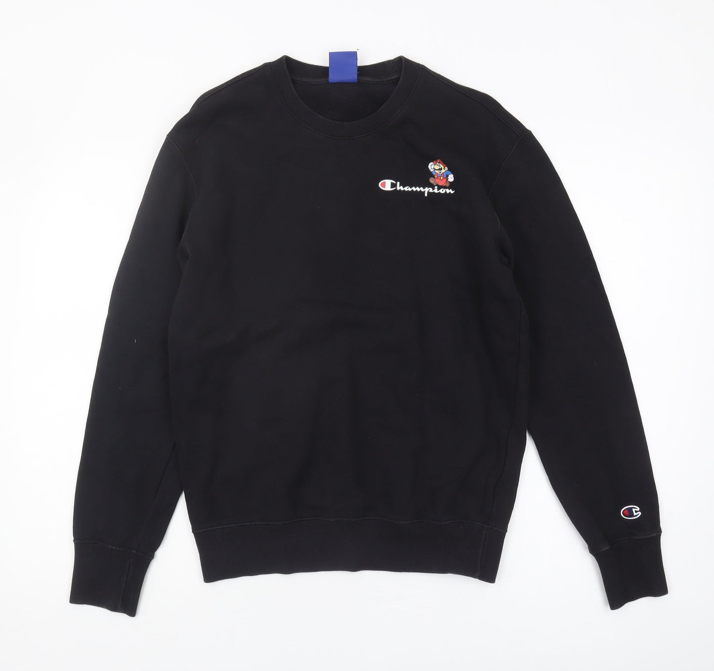 Champion Men's Black S Sweatshirt Pullover Embroidered Graphic