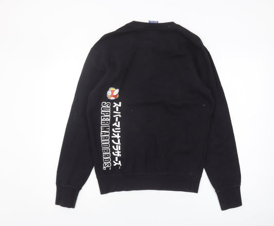 Champion Men's Black S Sweatshirt Pullover Embroidered Graphic