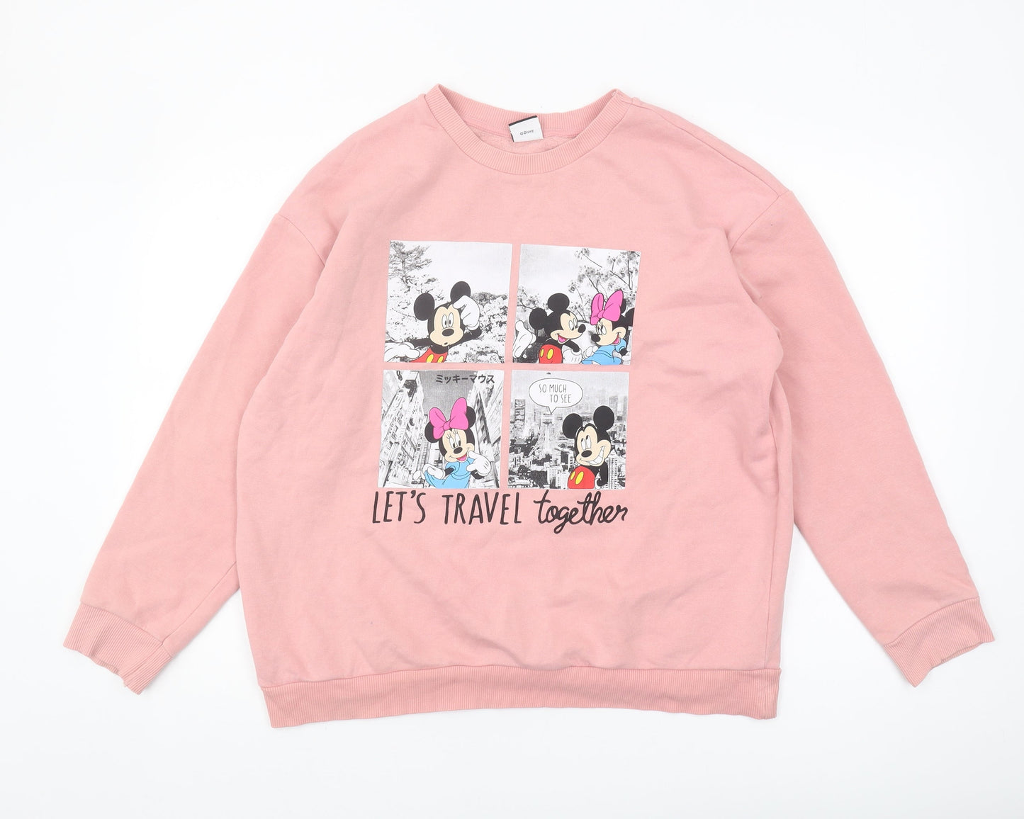 Disney at George Pink Sweatshirt Women M Cartoons