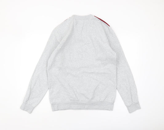 Adidas Men's Grey Logo Sweatshirt Pullover S