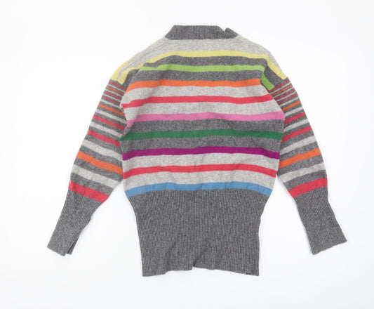 United Colors of Benetton Women's Multicoloured Striped Jumper - M