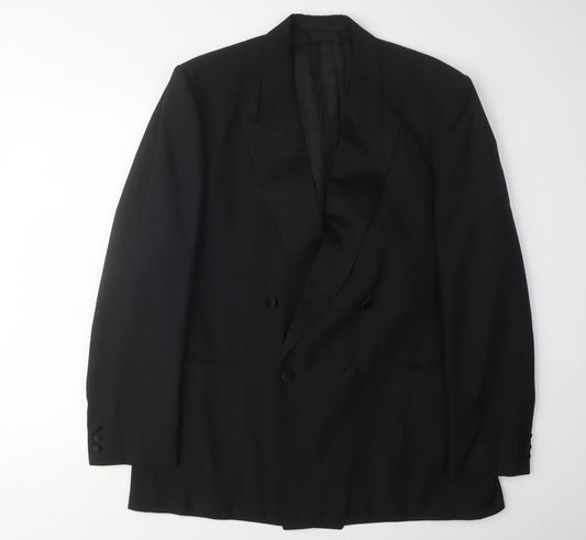 Mens 44 Chest Regular Austin Reed Black Four-Button Blazer