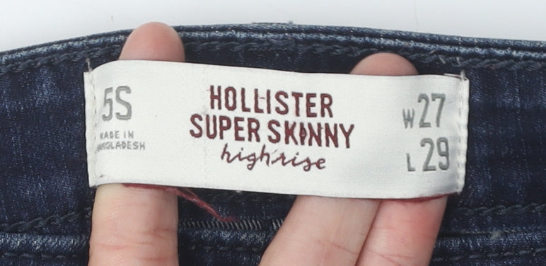 Hollister Women's Blue Skinny Jeans High Rise