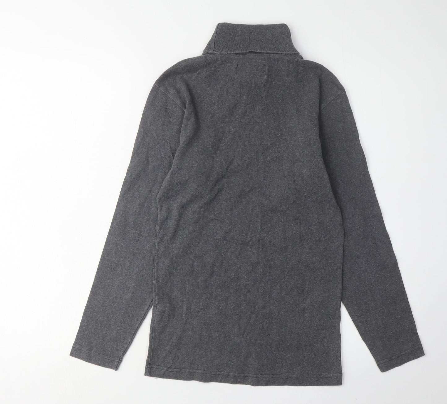 Lee Unisex Adults Grey Roll Neck Long Sleeve Top S