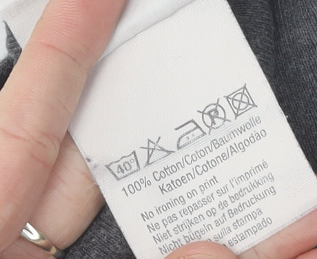 Lee Unisex Adults Grey Roll Neck Long Sleeve Top S