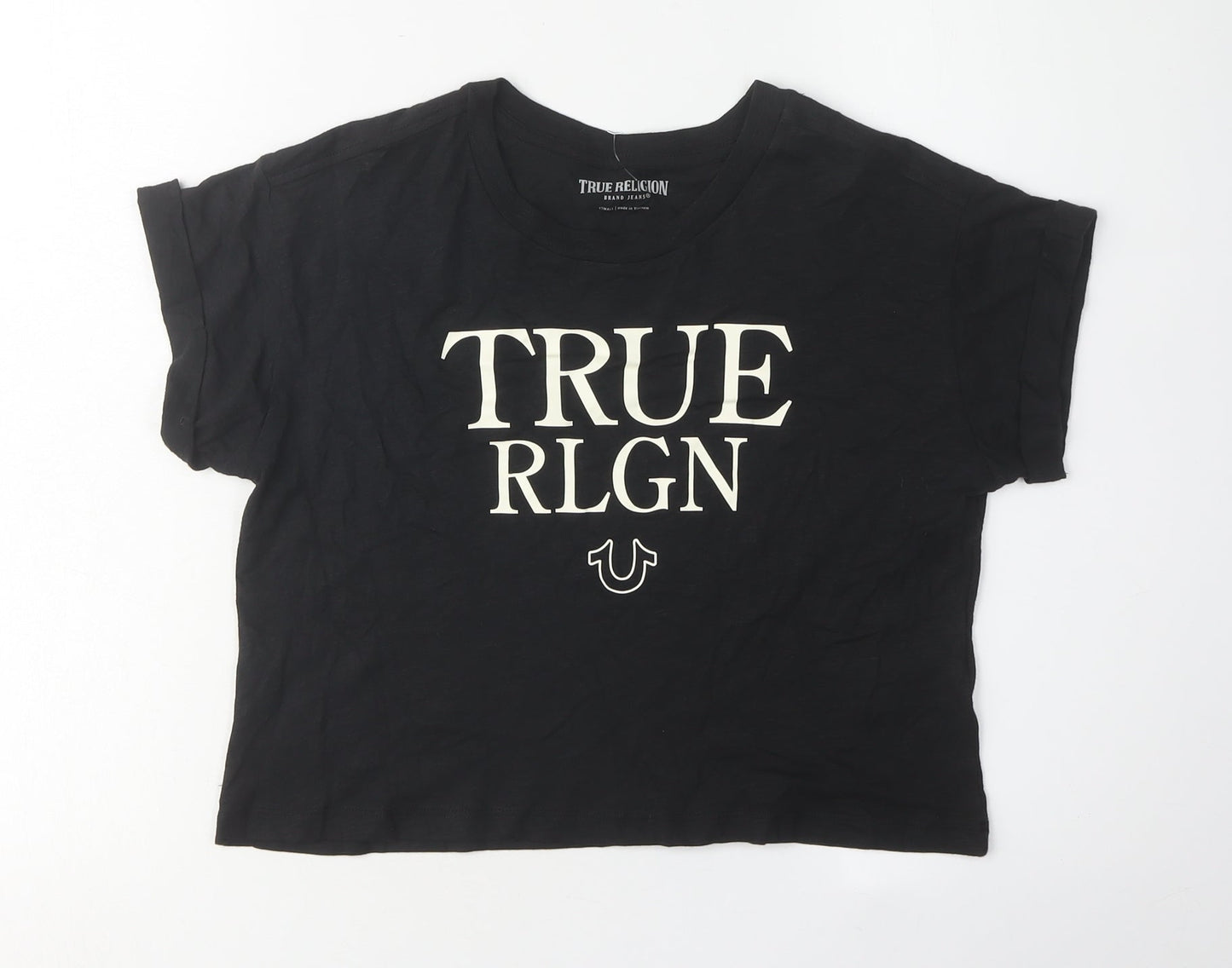 True Religion Women's Black XS Crew Neck T-Shirt