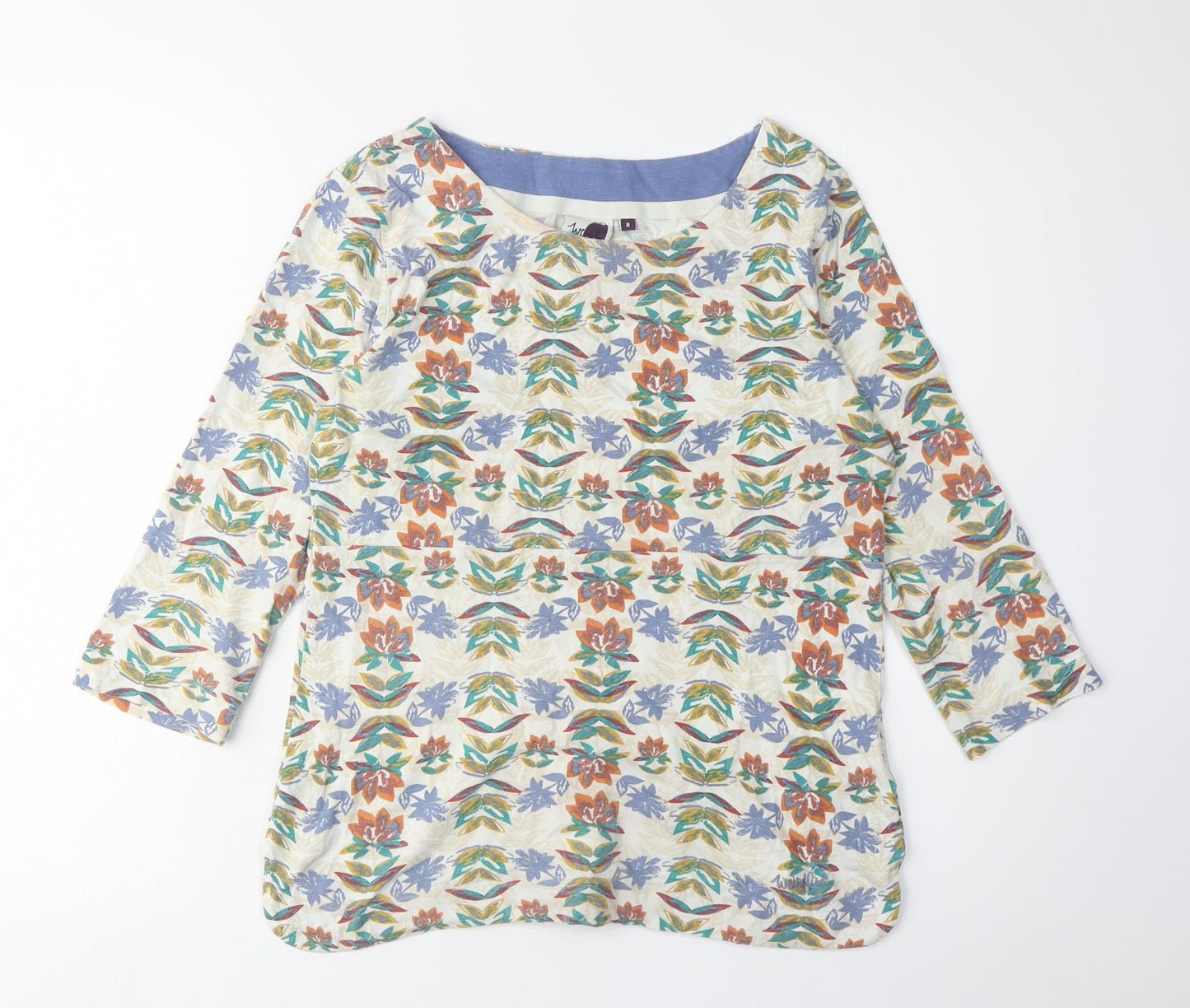 Weird Fish Women's Multicoloured Floral Tunic Blouse, Size 8