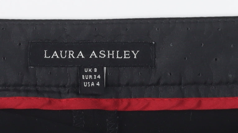 Laura Ashley Women's Black Straight Trousers Size 8