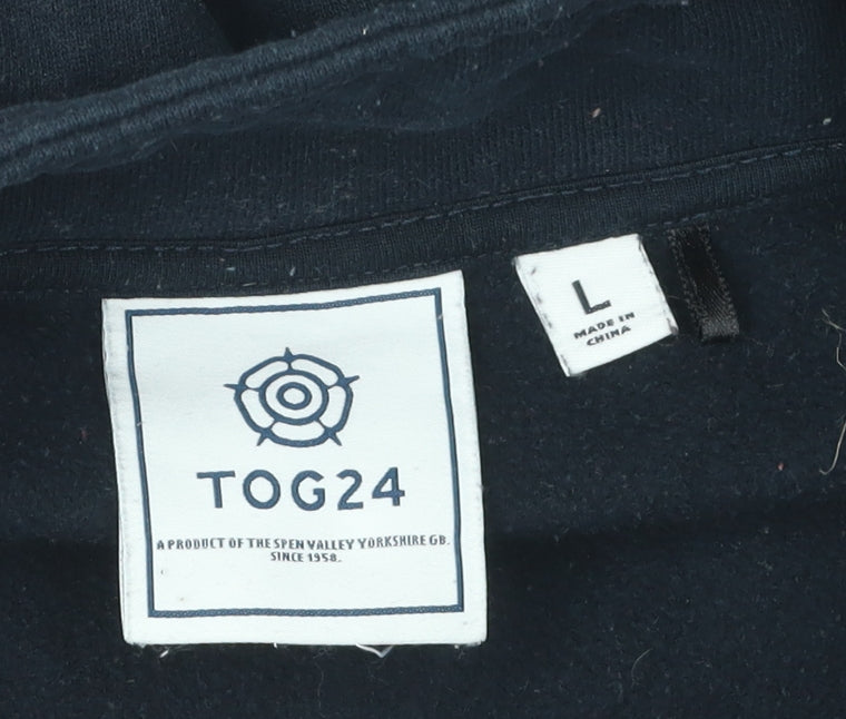 TOG24 Men's Black L Pullover Sweatshirt with Zip