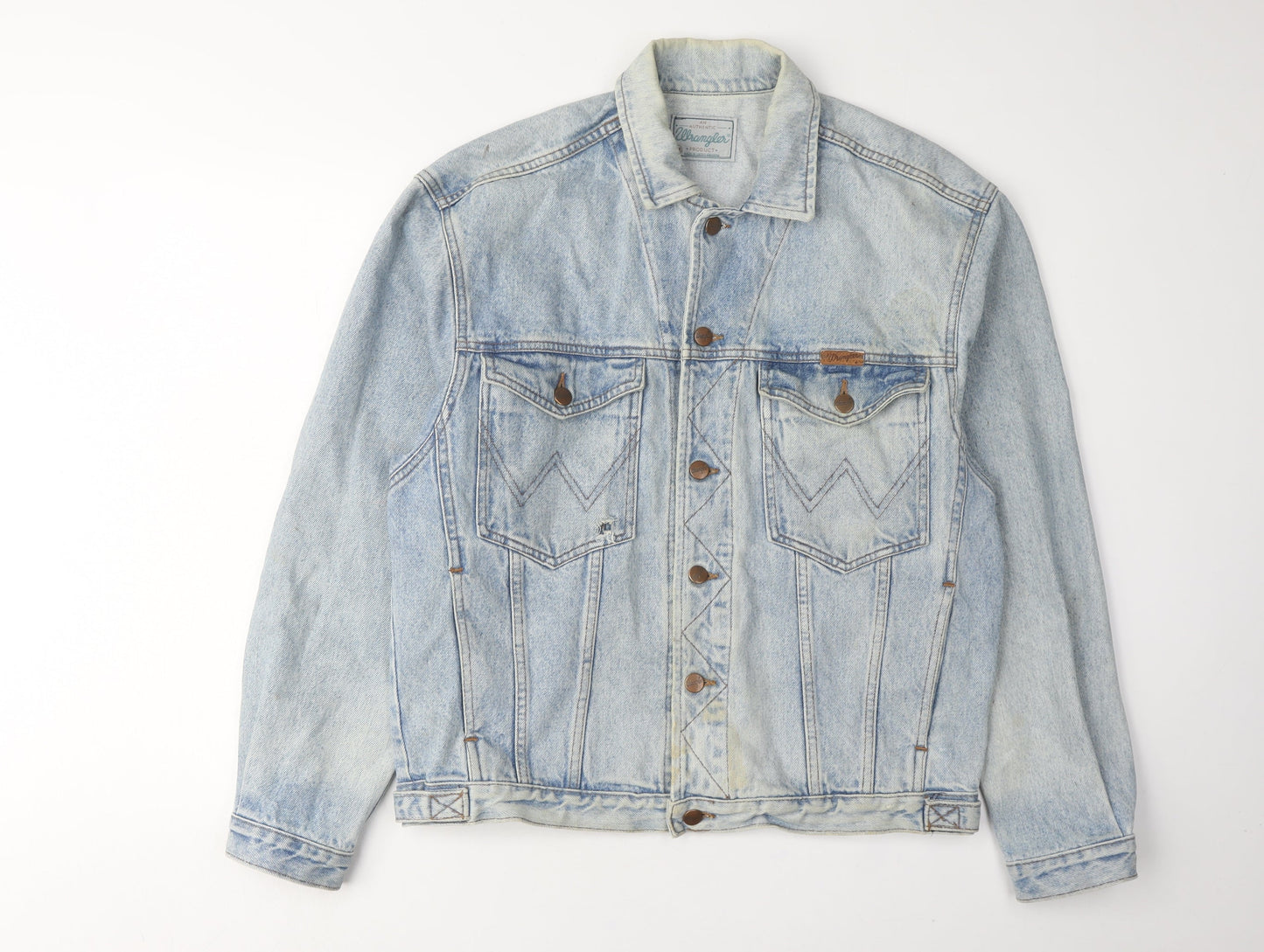 Wrangler Unisex Blue Denim Jacket M Classic Style