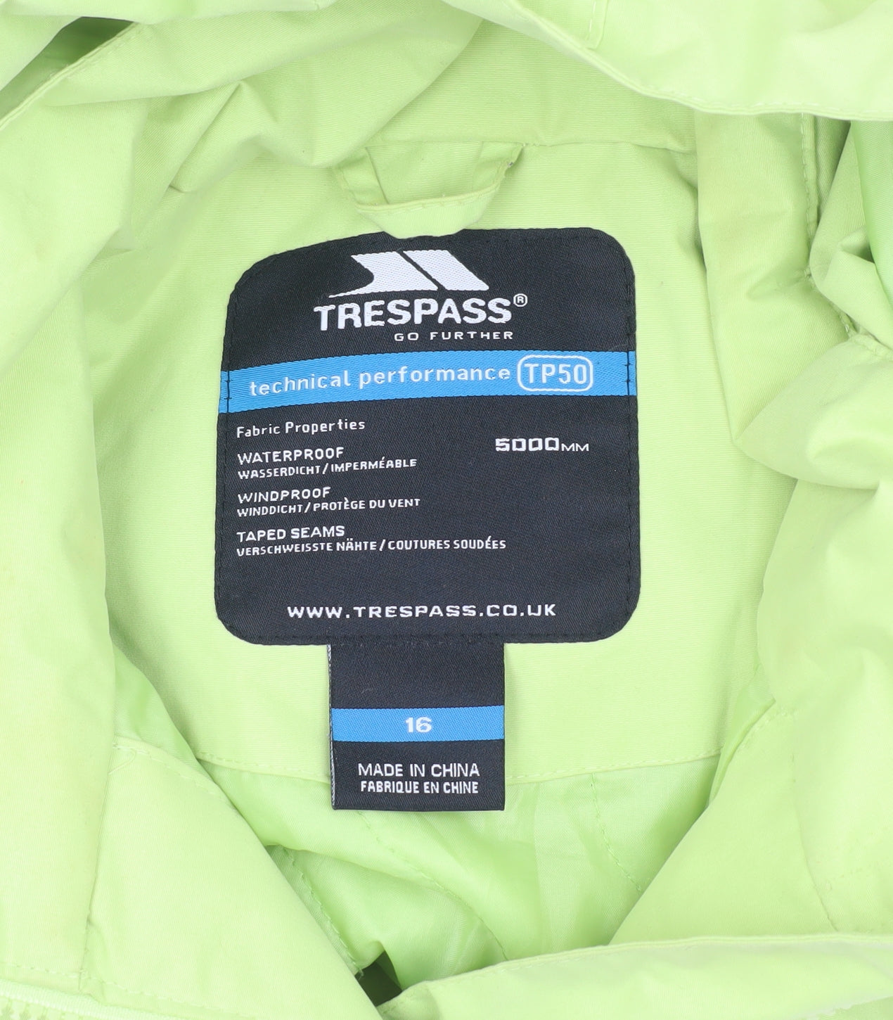 Trespass Women's Green Parka Jacket Size 16