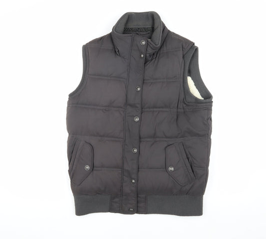 FatFace Women's Black Puffer Waistcoat Size 12 Regular Fit
