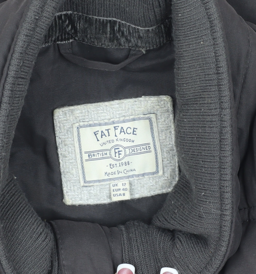 Fat Face Women's Black Puffer Waistcoat Size 12 Regular Fit