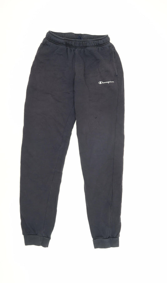 Additional front view of Champion boys’ black jogger trousers xl - perfect for school